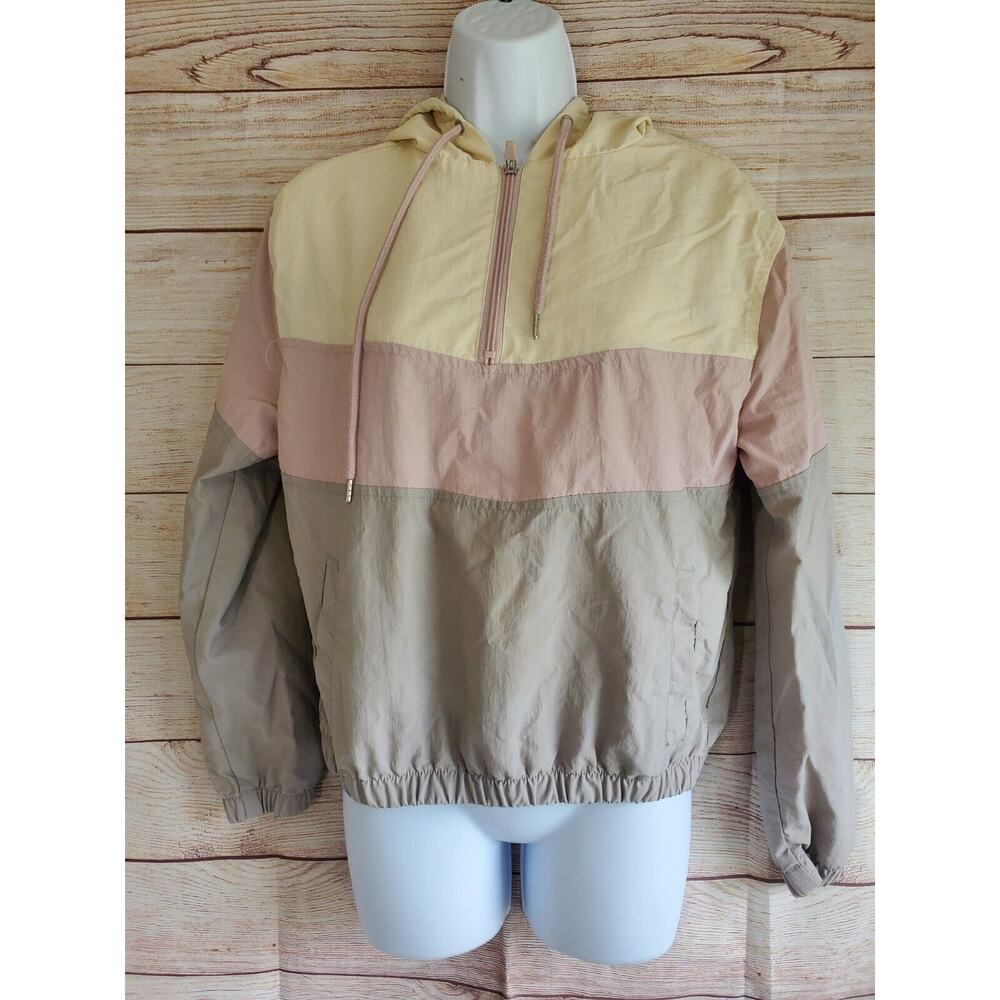 Full Tilt Girl's Medium Pull Over 1/4 Zip Windbreaker EUC